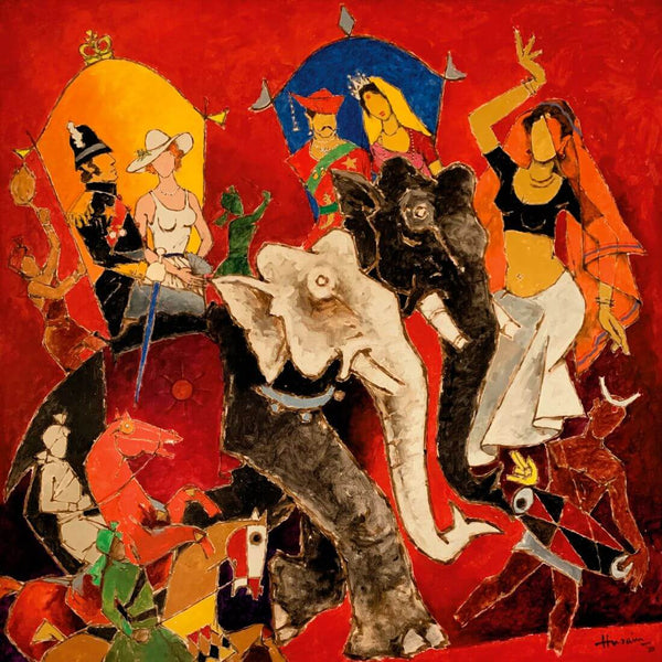 Raj Series - Maqbool Fida Husain – Painting - Canvas Prints