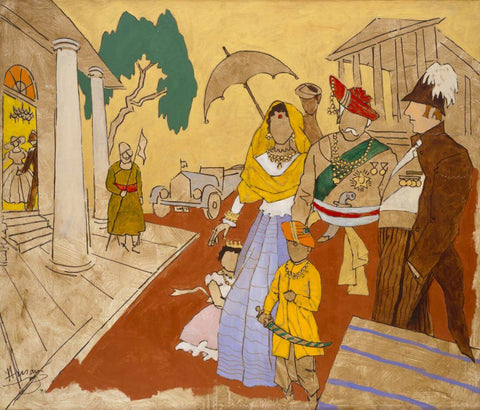 Raja Hindustani (Raj Series) - Maqbool Fida Husain Painting - Large Art Prints