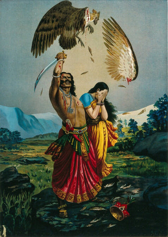 Jatayu Vadham by Raja Ravi Varma
