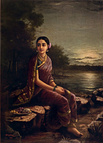 Radha In The Moonlight - Life Size Posters by Raja Ravi Varma