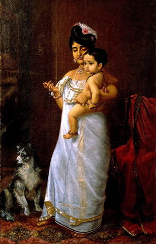 There Comes Papa - Raja Ravi Varma - Indian Painting by Raja Ravi Varma