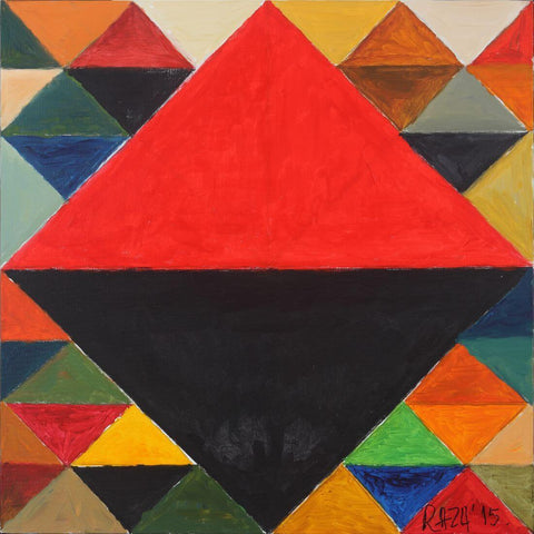 Raktashyam - Canvas Prints by Sayed Haider Raza