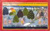 Rama And Lakshman Search In Vain For Sita - Rajput Painting - Mewar c1640 - Vintage Indian Ramayan Painting - Posters