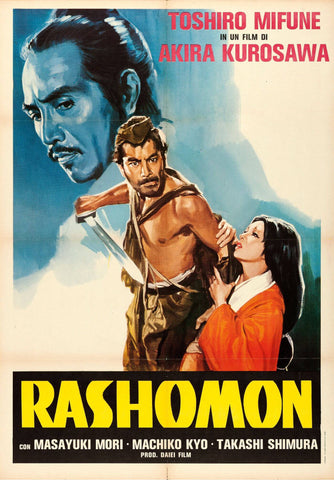 Rashomon - Akira Kurosawa 1960 Japanese Cinema Masterpiece - Classic Movie Vintage Original Release Art Poster by Kentura
