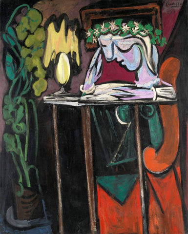 Reading at a Table (Marie-Thérèse Walter) - Pablo Picasso Painting by Pablo Picasso