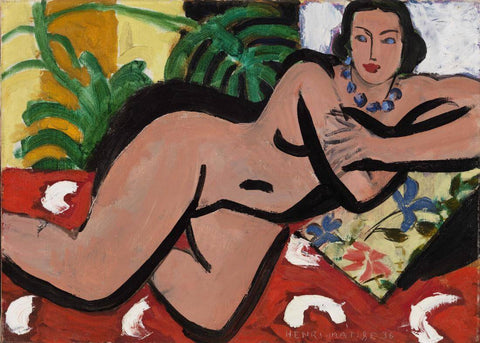 Reclining Nude With Blue Eyes - Henri Matisse - Neo-Impressionist Art Painting - Large Art Prints