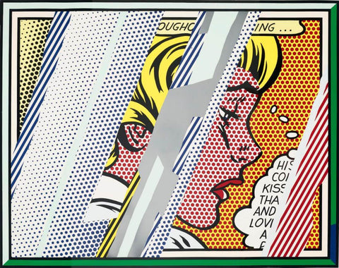 Reflections On Girl - Roy Lichtenstein - Modern Pop Art Painting by Roy Lichtenstein