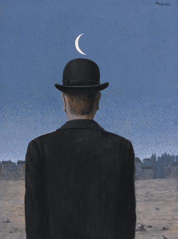The Schoolmaster (Le maitre decole) – René Magritte Painting – Surrealist Art Painting by Rene Magritte