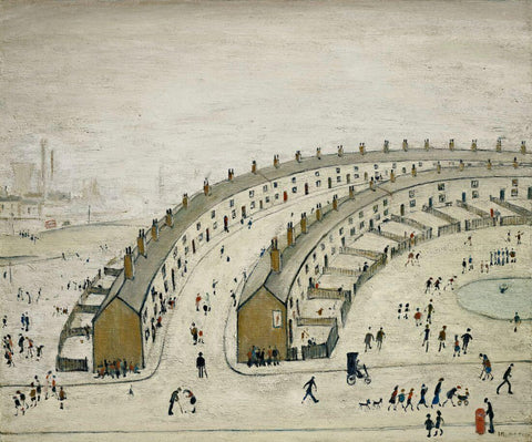 Rising Street - L S Lowry RA by L S Lowry