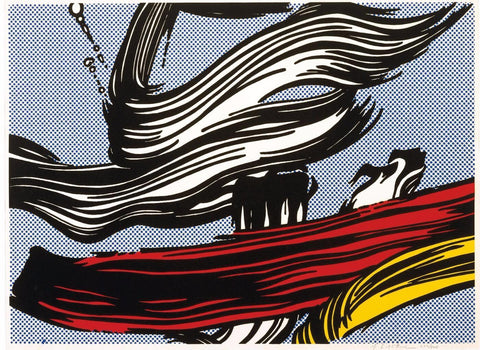 Reflections On Brushstroke C. 45 - Canvas Prints by Roy Lichtenstein