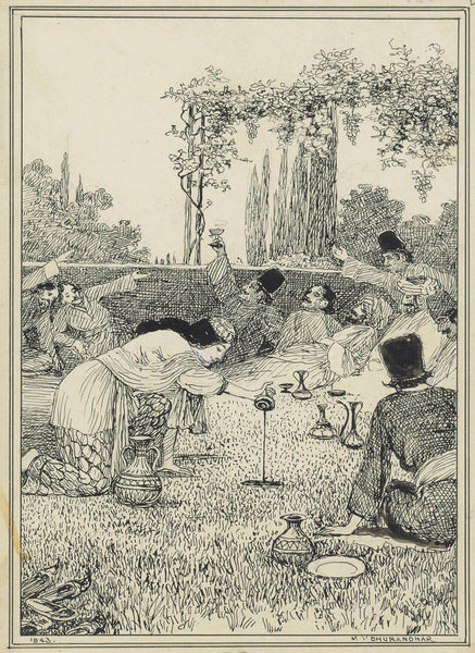 Rubaiyat Of Omar Khayyam 6 - M V Dhurandhar - Indian Masters Artwork - Posters