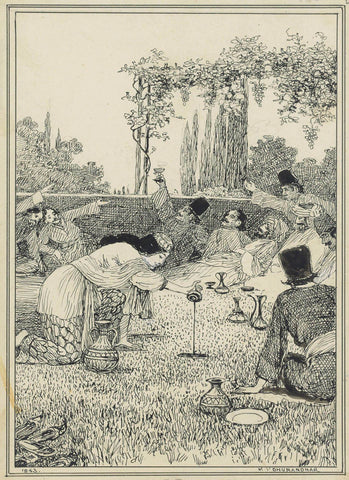 Rubaiyat Of Omar Khayyam 6 - M V Dhurandhar - Indian Masters Artwork - Large Art Prints