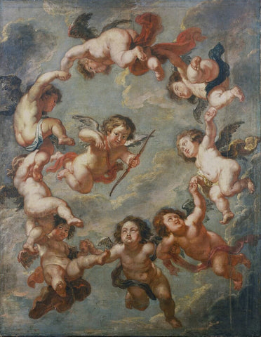 Putti: A Ceiling Decoration - Canvas Prints by Peter Paul Rubens