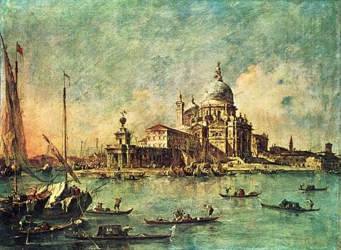 View of Punta della Dogana and Santa Maria della Salute by Francesco Guardi