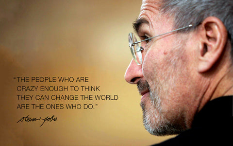 Motivational Poster - Steve Jobs Apple Founder - The people who are crazy enough to think they can change the world are the ones who do - Inspirational Quotes by Tallenge Store
