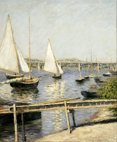 Sailing Boats at Argenteuil - Life Size Posters by Gustave Caillebotte