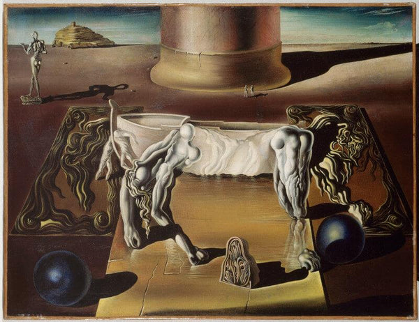 Invisible Sleeping Woman,Horse, Lion ( Mujer dormida invisible, caballo, león) - Salvador Dali Painting - Surrealism Art - Life Size Posters