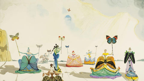 Landscape with Butterflies (Paisaje con mariposas) - Salvador Dali Painting – Surrealist Art by Salvador Dali