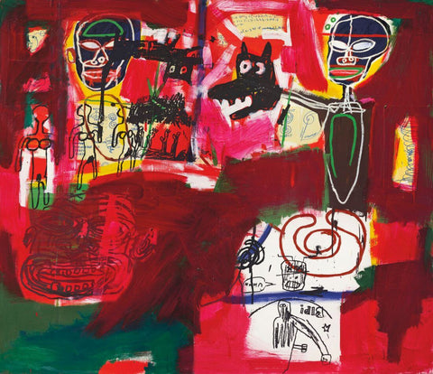 Saturday Night (Sabado Por La Noche) - Basquiat - Neo Expressionist Painting - Framed Prints