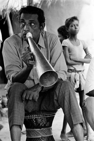 Satyajit Ray On Location For Asani Sanket (Distant Thunder) 1963 by Henry