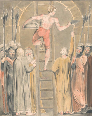 Sealing the Stone and Setting a Watch - Life Size Posters by William Blake