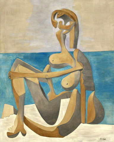 Seated Bather (Baigneuse Assise) - Pablo Picasso Painting by Pablo Picasso