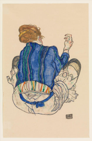 Seated Woman - Egon Schiele by Egon Schiele