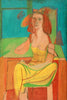 Seated Woman- Willem de Kooning - Abstract Expressionist  Painting - Life Size Posters
