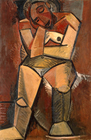 Seated Woman Nude (Femme assise nue) 1908 – Pablo Picasso Painting by Pablo Picasso