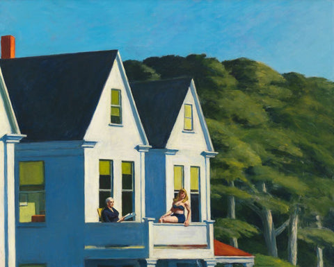 Second Story Sunlight - Edward Hopper Painting -  American Realism Art by Edward Hopper