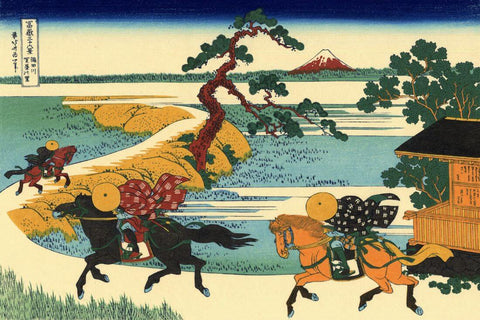 Sekiya Village On The Sumida River - Katsushika Hokusai - Japanese Woodcut Painting by Katsushika Hokusai