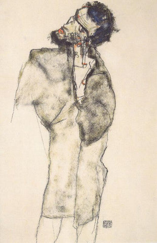 Egon Schiele - Selbstbildnis als Asket (Self-Portrait As An Ascetic) by Egon Schiele