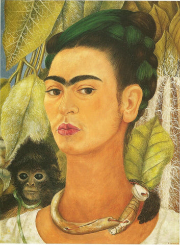 Self Portrait With Monkey II by Frida Kahlo