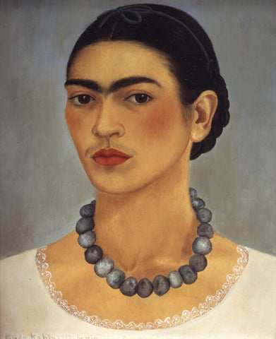 Self Portrait With Necklace by Frida Kahlo