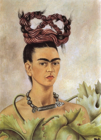 Self Portrait With Braided Hair by Frida Kahlo