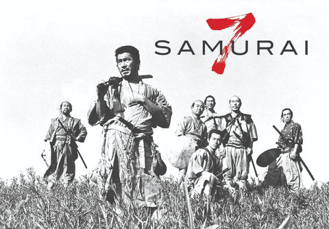 Seven Samurai - Akira Kurosawa Japanese Cinema Masterpiece - Classic Movie Poster by Kentura