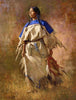 Shield of Her Husband (Lakota Sioux Woman) -   Contemporary Western American Indian Art Painting - Canvas Prints