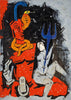 Shiva And Parvati - Maqbool Fida Husain Painting - Canvas Prints