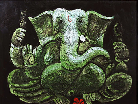 Shree Ganesh Contemporary Painting by Shoba Shetty