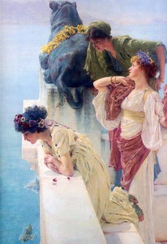 A Coin Of Vantage - Canvas Prints by Sir Lawrence Alma-Tadema