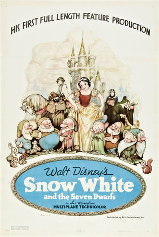 Snow White And The Seven Dwarfs - Hollywood English Animated Movie Poster by Hollywood Movie
