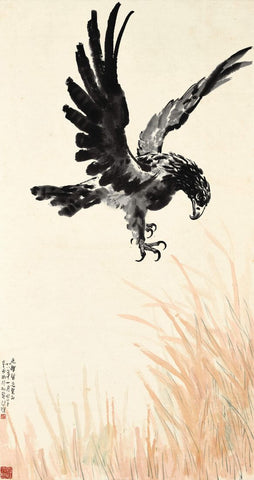 Soaring Eagle - Xu Beihong - Chinese Art Painting - Large Art Prints by Xu Beihong