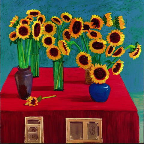 30 Sunflowers - Canvas Prints by David Hockney