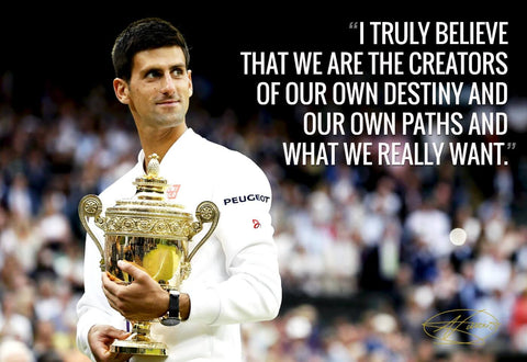 Spirit Of Sports - Motivational Quote - We Are The Creators Of Our Own Destiny - Novak Djokovic - Legend Of Tennis by Joel Jerry