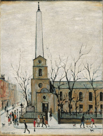 St Lukes Church Old Street - Laurence Stephen Lowry RA by L S Lowry