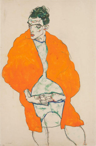 Standing Man - Egon Schiele Painting by Egon Schiele