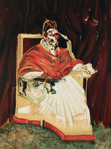 Study for Pope Innocent X - Francis Bacon - Abstract Expressionist Painting by Francis Bacon