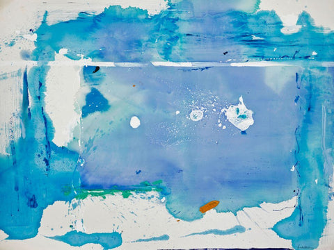 Summer Angel - Helen Frankenthaler - Abstract Expressionism Painting by Helen Frankenthaler