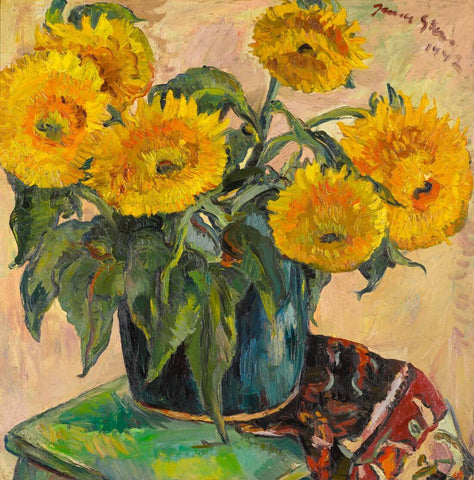Sunflowers - Irma Stern - Floral Painting by Irma Stern