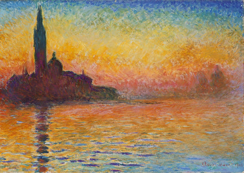 San Giorgio Maggiore at Dusk - Canvas Prints by Claude Monet